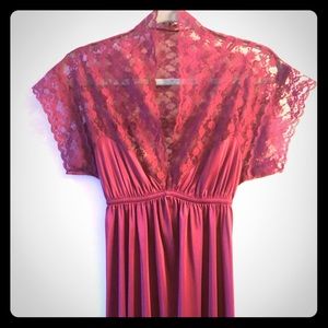 Vintage floor length nightgown with lace